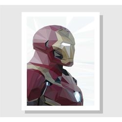 marvel iron man poster print, movie posters, wall