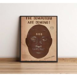 the computers are coming, vintage poster, retro design
