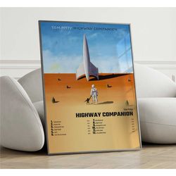 tom petty - highway companion album cover poster