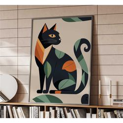 matisse inspired cat poster - wall art |