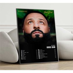 dj khaled - god did album cover poster