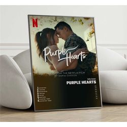 sofia carson - purple hearts album cover poster