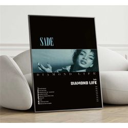 sade - diamond life album cover poster wall