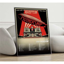led zeppelin - mothership remastered) album cover poster,