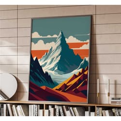 matterhorn swiss alps landscape poster | home decor
