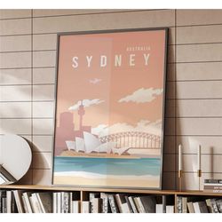 sydney landmark vector art poster | home decor