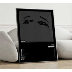 deftones - ohms album cover poster wall art,
