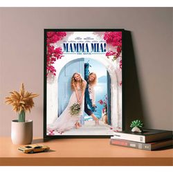 mamma mia movie poster, high quality canvas poster,