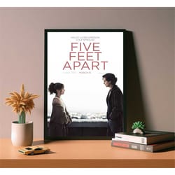 five feet apart movie poster, high quality canvas