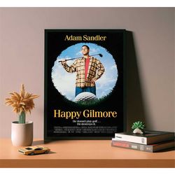 happy gilmore movie poster, high quality canvas poster,