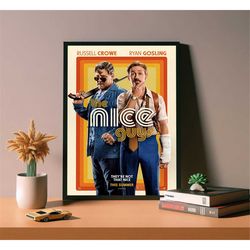 the nice guys movie poster, high quality canvas