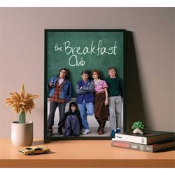 the breakfast club movie poster, high quality canvas