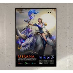 mirana dota 2 game anime art print poster