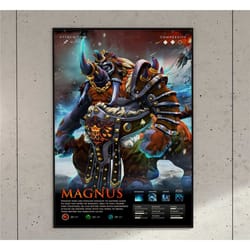 magnus dota 2 game anime art print poster