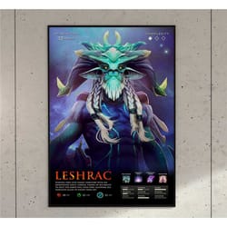 leshrac dota 2 game anime art print poster