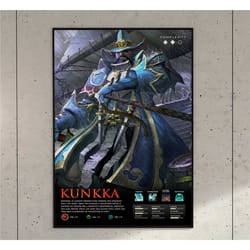 kunkka dota 2 game anime art print poster