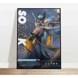 soraka | custom league of legends poster |