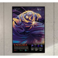 enigma dota 2 game anime art print poster