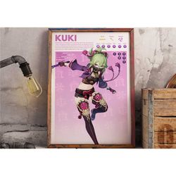 kuki | genshin impact gaming poster | anime