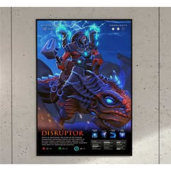 disruptor dota 2 game anime art print poster