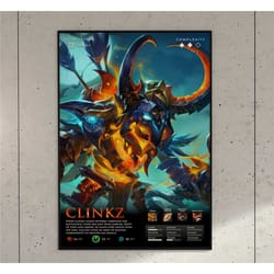 clinkz dota 2 game anime art print poster
