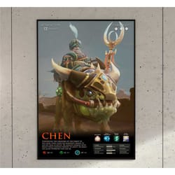 chen dota 2 game anime art print poster