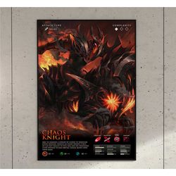chaos knight dota game anime art print poster