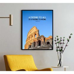 a friend to all | aristotle quote poster
