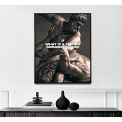 what is a friend | aristotle quote poster