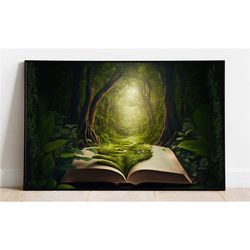 the enchanted tome | magic world wall art