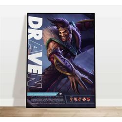 draven | custom league of legends poster |