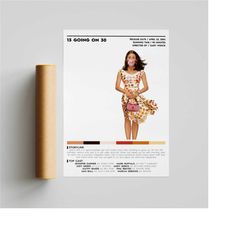 13 going on 30 movie poster / 3 colors 1 price / movie poster / poster print / wall art / custom poster / jennifer garne