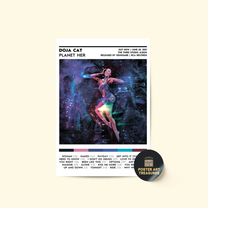 doja cat planet her album poster / album cover poster / doja cat album / poster print / wall art / custom poster