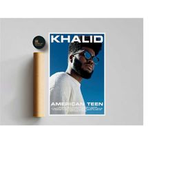 khalid - american teen album poster / room decor / music decor / music gifts / khalid art