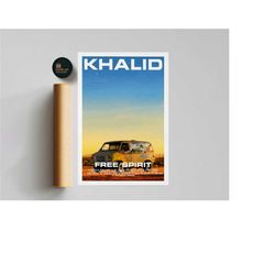 khalid - free spirit album poster / room decor / music decor / music gifts / khalid poster