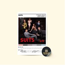 suits tv show poster / tv show poster / poster print / wall art / custom poster / home decor / wall design