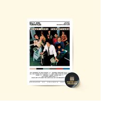 billy joel - turnstiles album poster / album cover poster / room decor / music decor / music gifts / billy joel albums