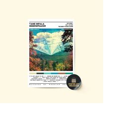 tame impala - innerspeaker album poster / album tracklist poster / room decor / usic decor / music gifts