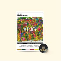 mt. joy - orange blood album poster, album poster, music poster, album cover poster, poster print wall art, mt. joy post