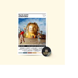 travis scott - astroworld poster | astroworld poster | album cover poster | poster print | wall art