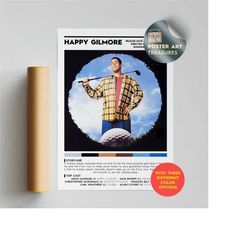 happy gilmore poster / 3 colors 1 price / movie poster / poster print / wall art / home decor / movie gift / adam sandle