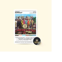 the beatles - sgt. pepper's lonely hearts club band album poster / 3 colors 1 price / room decor / wall decor / poster p