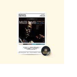 miles davis - kind of blue album poster / album cover poster / music print / wall art / home decor / miles davis merch