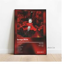 21 savage & metro boomin - savage mode - custom album poster - hip hop wall art - custom album cover - 21 savage poster