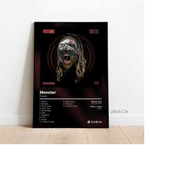 future - monster - hip hop album poster - custom album cover - future rapper - custom album poster - future print - gift