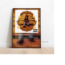 kanye west - the college dropout - custom album cover - gift - kanye west poster - hip hop wall art - custom music album