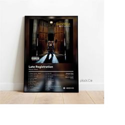 kanye west - late registration - custom album cover - kanye west poster - hip hop wall art - custom music album - album