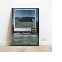 kendrick lamar - good kid maad city - custom album print - hip hop poster - kendrick lamar poster - custom music - custo