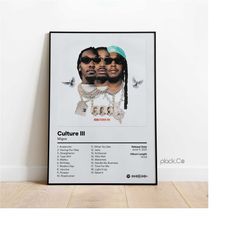 migos - culture iii - custom album poster - hip hop wall art - custom album cover - migos poster - custom album poster -