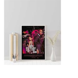 no time to die poster - james bond poster - james bond - minimalist movie poster - vintage retro art print - custom post